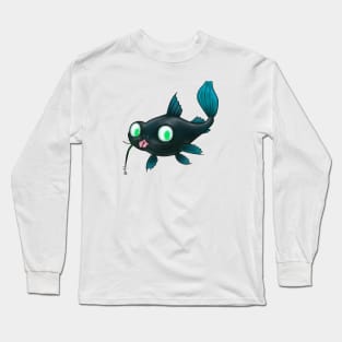 Cute Catfish Drawing Long Sleeve T-Shirt